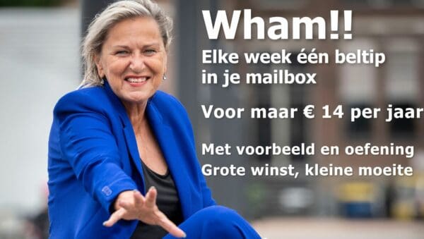Wekelijkse slimme beltip in je mailbox